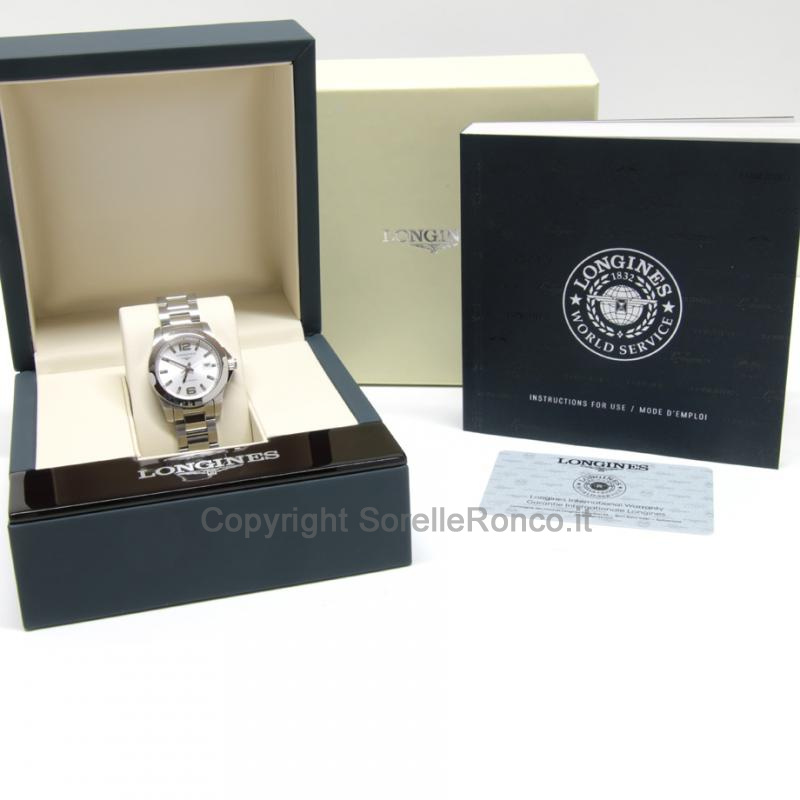 LONGINES CONQUEST LADY SILVER 29,5MM QUARZO