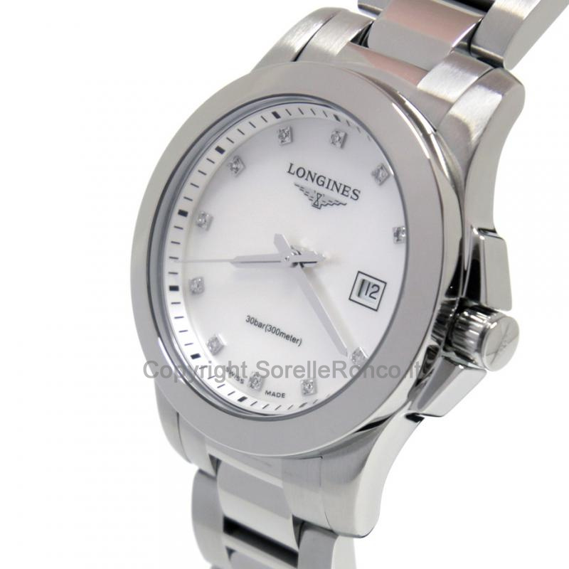LONGINES CONQUEST LADY BIANCO DIAMANTI AUTO 29,5MM