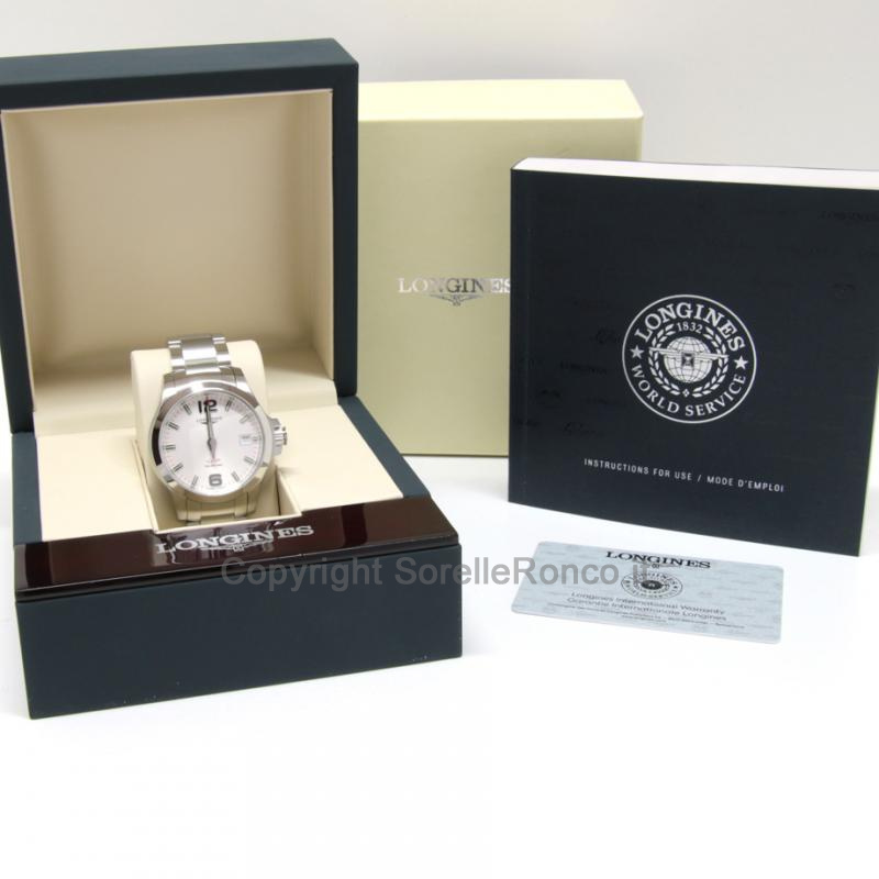 LONGINES CONQUEST VHP QUARZO ARGENTATO 41MM
