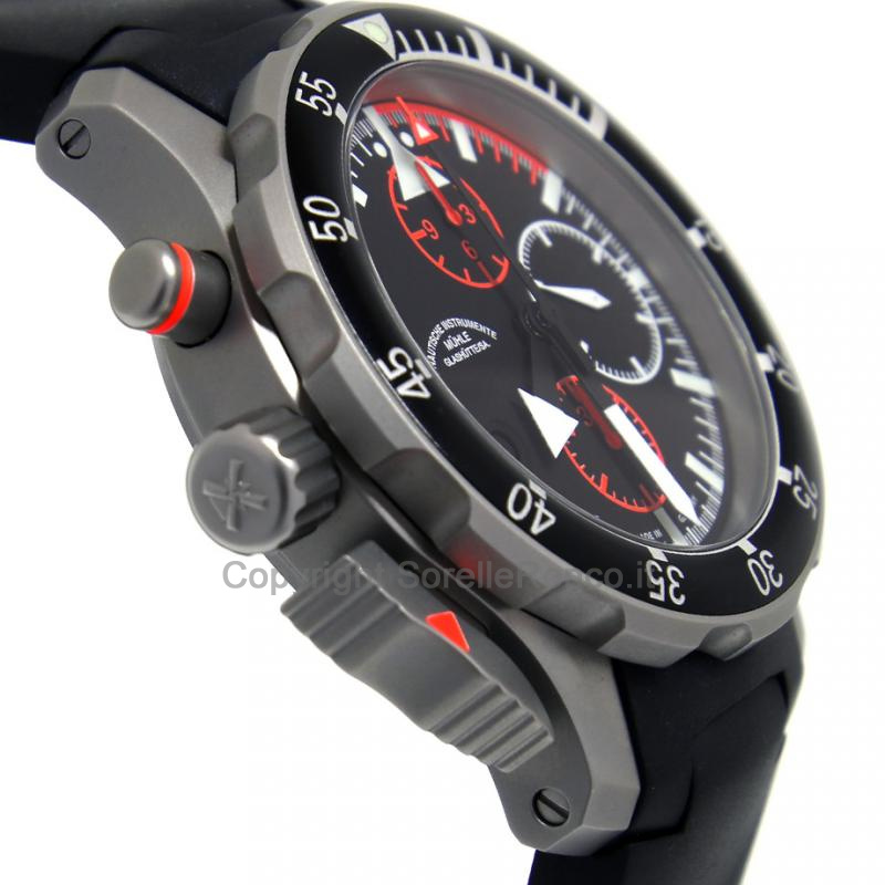 MÜHLE GLASHÜTTE SAR FLIEGER-CHRONO NERO 45MM GOMMA