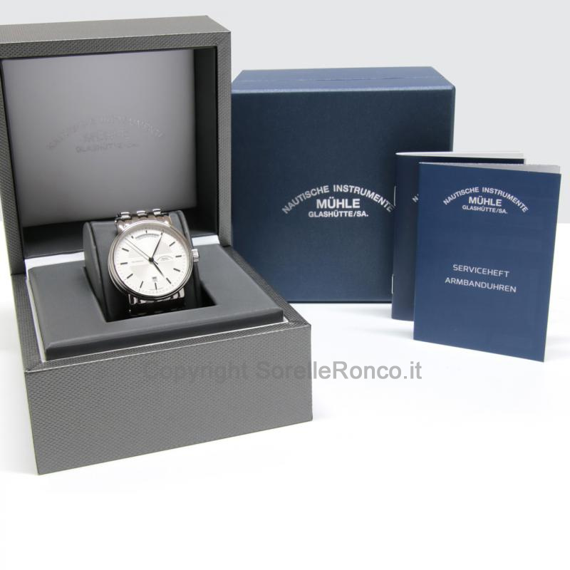 MÜHLE GLASHÜTTE TEUTONIA II SILVER 41MM DATUM