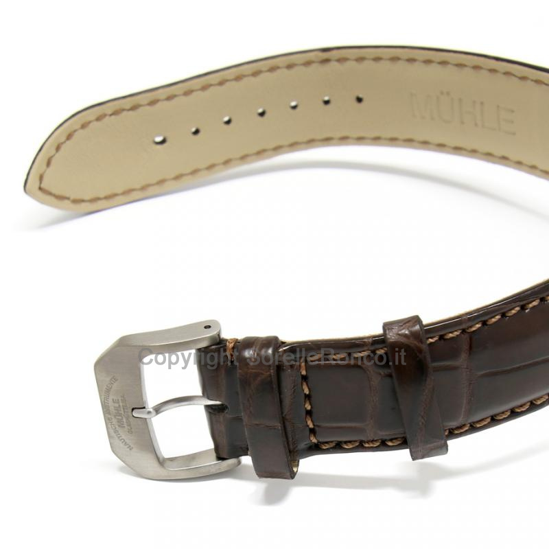 MÜHLE GLASHÜTTE LUNOVA ANTRACITE 42,3MM TAG/DATUM