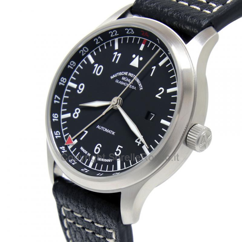 MÜHLE GLASHÜTTE TERRASPORT IV NERO GMT 42MM PELLE