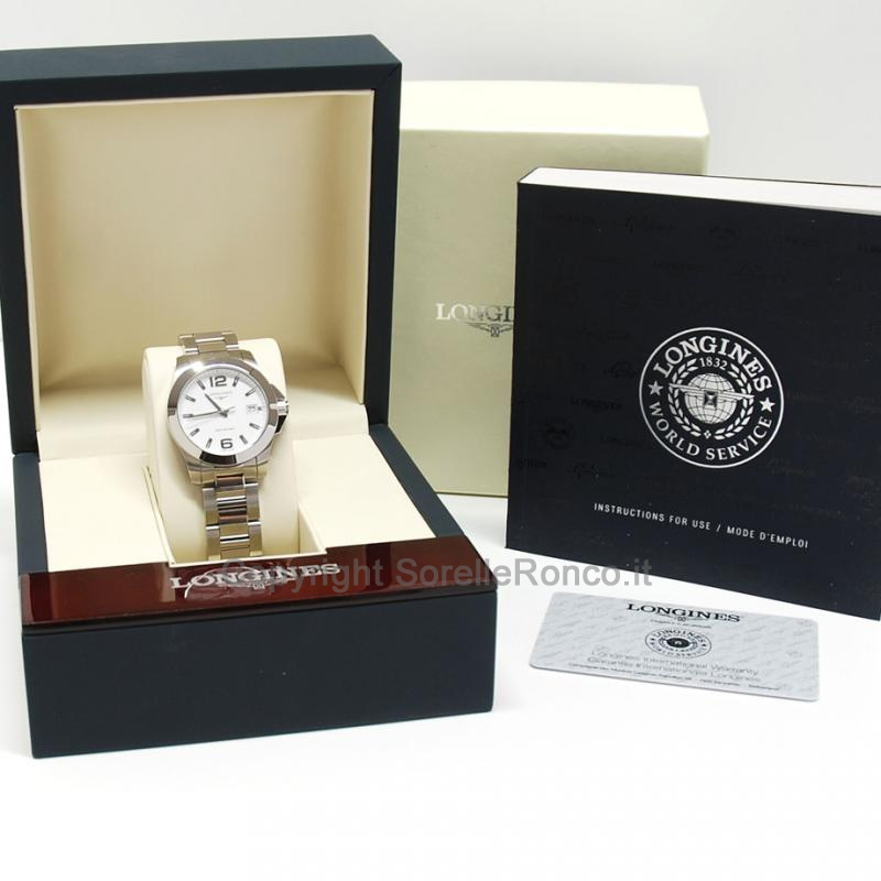 LONGINES CONQUEST LADY BIANCO 34MM QUARZO