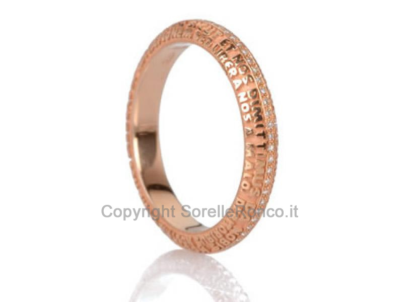FEDE TUUM AETERNA ORO ROSA 9KT DIAMOND