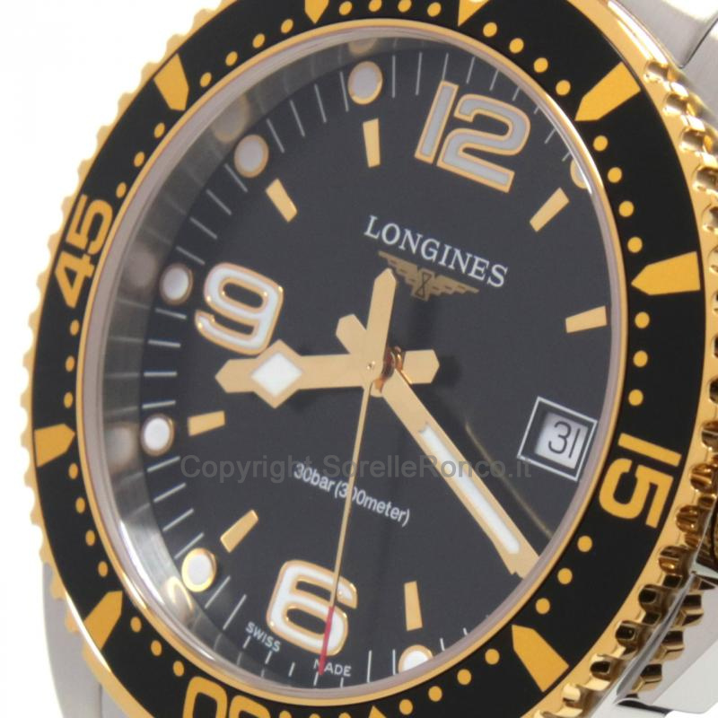 LONGINES HYDROCONQUEST QUARZO NERO PVD ORO 41MM