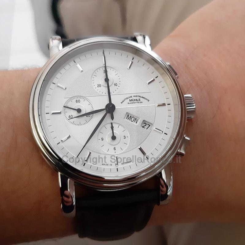 MÜHLE GLASHÜTTE TEUTONIA II SILVER CHRONO 42MM