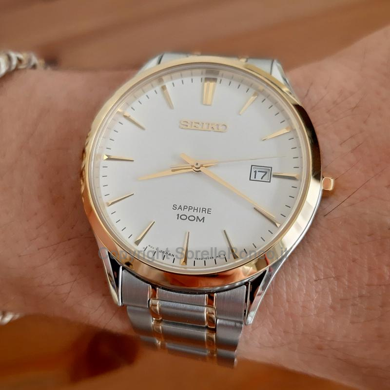 SEIKO CLASSIC SILVER 40MM BRACCIALE BICOLOR
