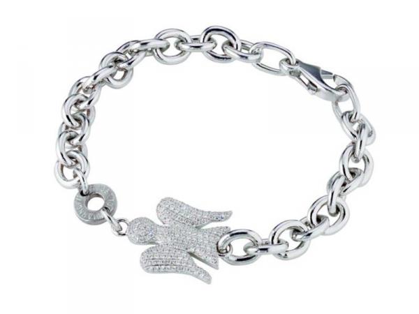 GIA115 - Bracciale Angeli Argento Pavè Zirconi  