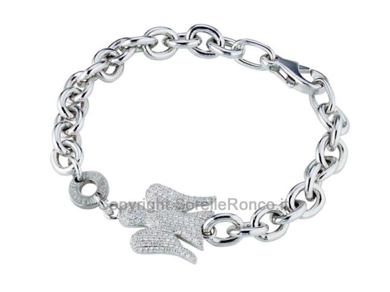 BRACCIALE ANGELI ARGENTO PAVÈ ZIRCONI  