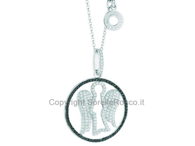 COLLANA CON CIONDOLO ROTONDO ZIRCONI