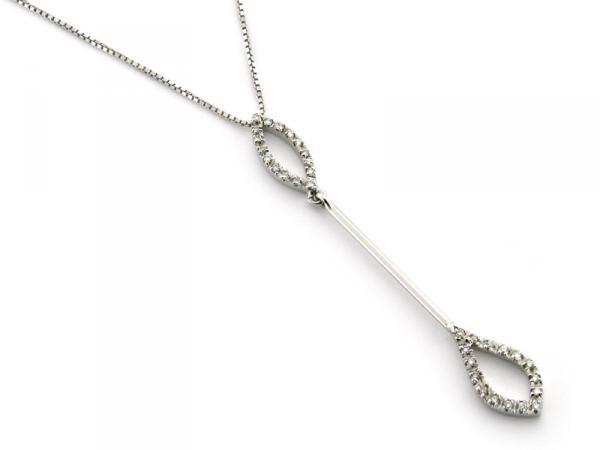 CF00136 - Collana in Oro Bianco e Diamanti 0.14 ct