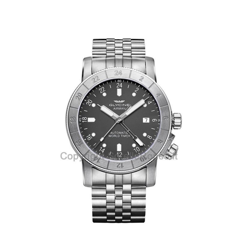 GLYCINE AIRMAN VINTAGE GMT ANTRACITE 42MM