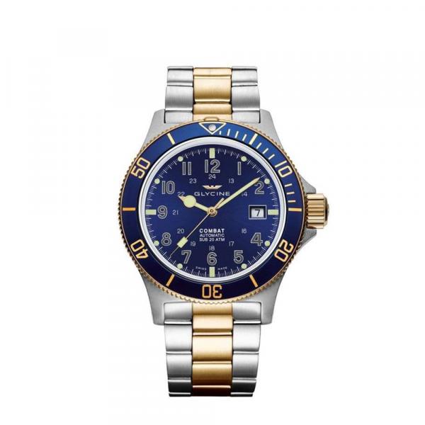 GL0081 - Orologio Glycine Combat Sub Bicolor PVD Blu 42mm