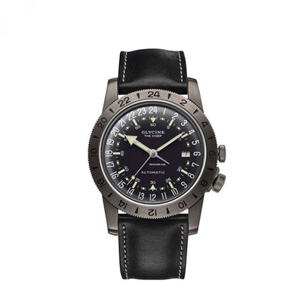 GL0252 - Glycine Airman Vintage N1 40mm The Chief Nero