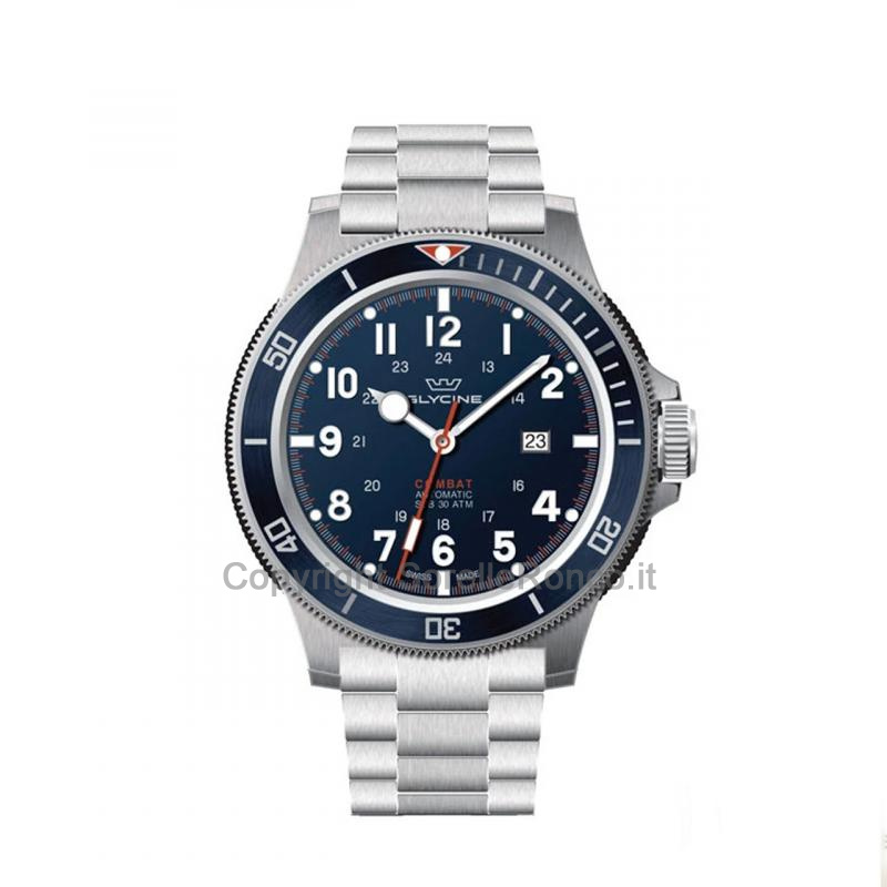 GLYCINE COMBAT SUB BLU ACCIAIO 46MM