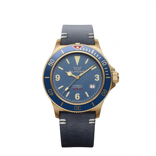 GL0266 - Glycine Combat Sub Vintage Blu Bronzo 42mm