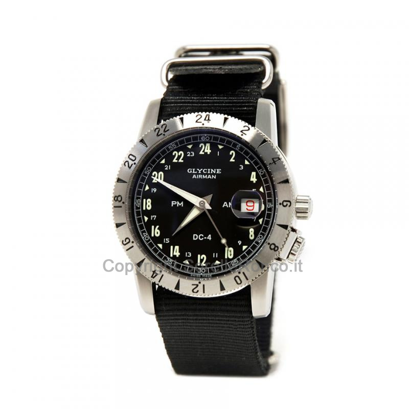 GLYCINE AIRMAN VINTAGE POURIST NERO 42MM