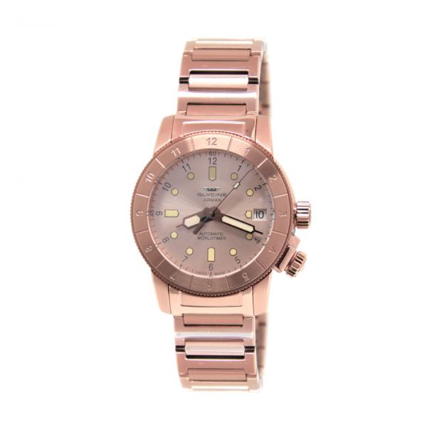 GL0179 - Glycine DONNA Airman AUTOMATICO GMT ghiera ROSA