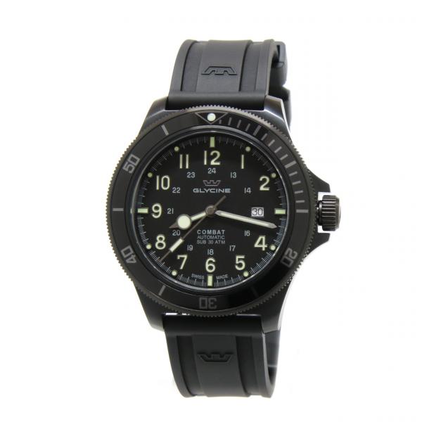 GL0288 - Glycine Combat Sub Nero Auto 46mm Silicone