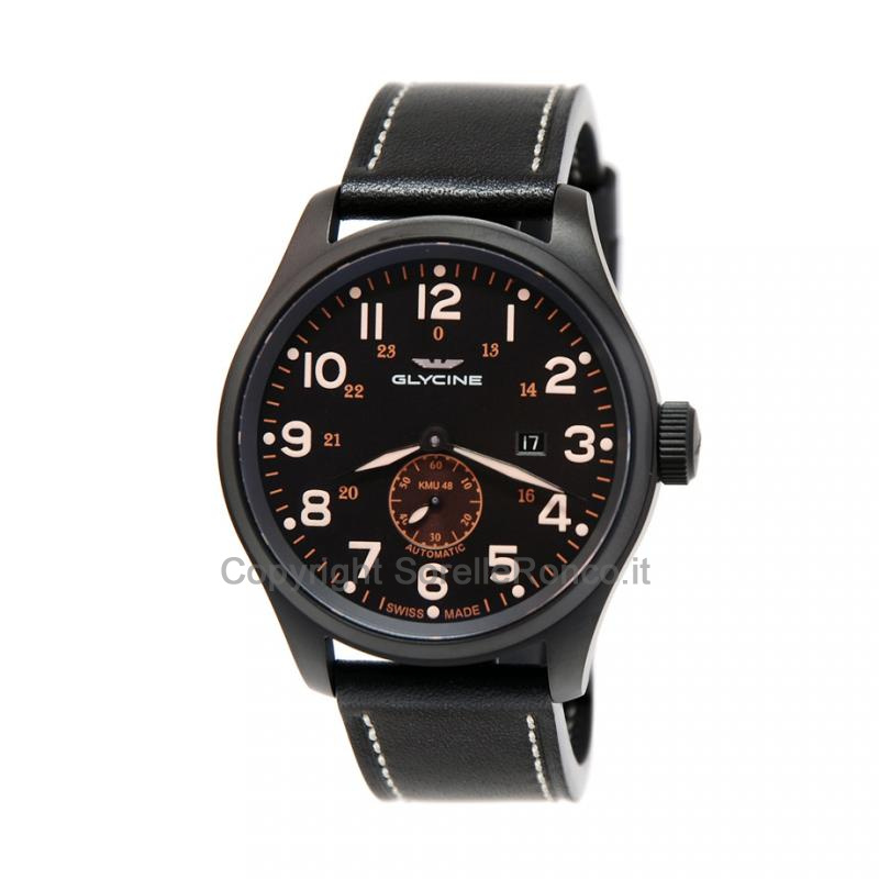 GLYCINE KMU 48MM PVD NERO AUTOMATICO