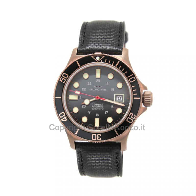 GLYCINE COMBAT SUB BRONZE NERO 42MM