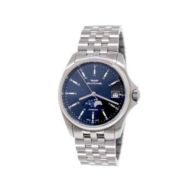 GL0193 - Glycine Combat Classic Moonphase Blu 36mm