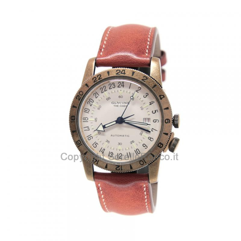 GLYCINE AIRMAN THE CHIEF BRONZO 40MM BIANCO