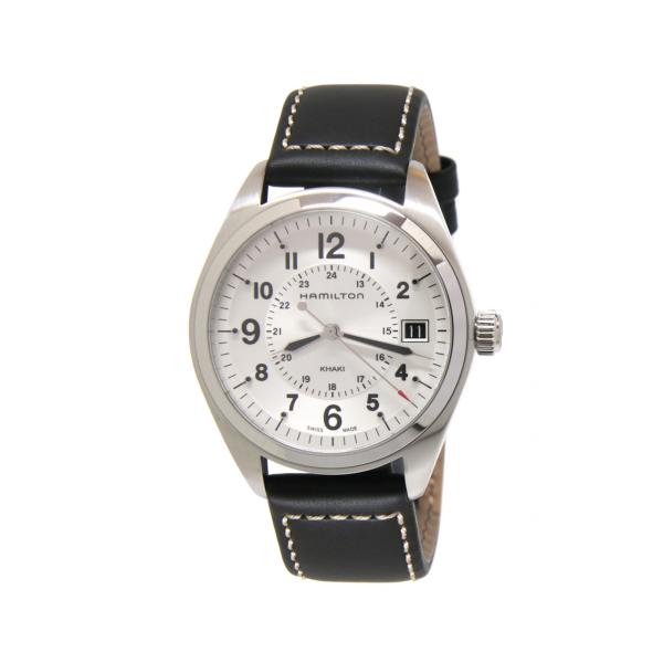 H68551753 - Hamilton Khaki Field Silver 40mm Pelle Nera