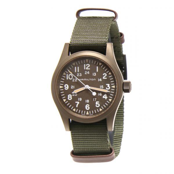 H69449961 - Hamilton Khaki Field 38mm Verde Cinturino Nato