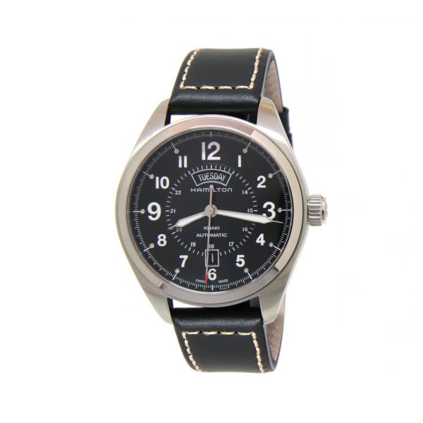H70505733 - Hamilton Khaki Field Day Date Nero 42mm Pelle Nera