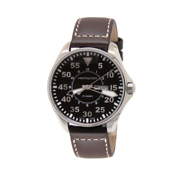 H64611535 - Hamilton Khaki Aviation Pilot Day Date Nero 42mm