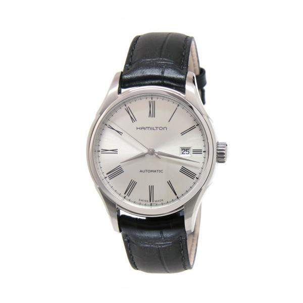 H39515754 - Hamilton Valiant Silver 40mm Pelle Nera Automatico