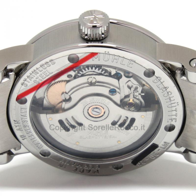 MÜHLE GLASHÜTTE TEUTONIA II SILVER 34MM ACCIAIO