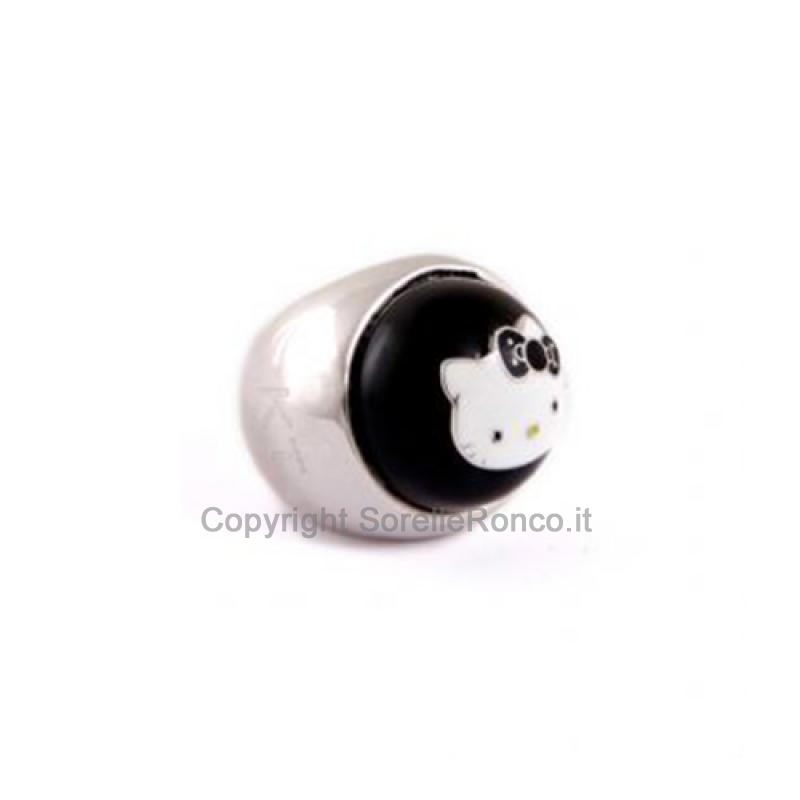 HELLO KITTY ANELLO ARGENTO 925 PIETRA ONICE 17