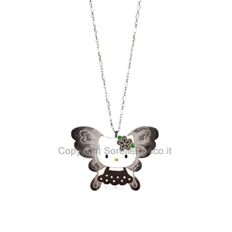 HELLO KITTY COLLANA ARGENTO 925 ANGELO NERO