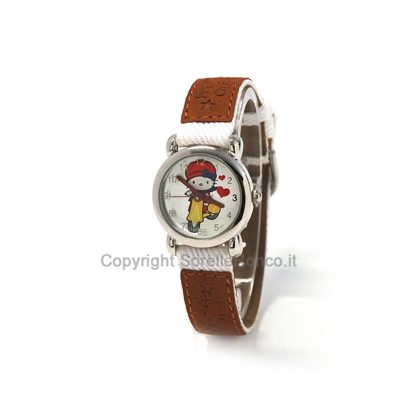 HELLO KITTY OROLOGIO SCOOTER KITTY BIANCO
