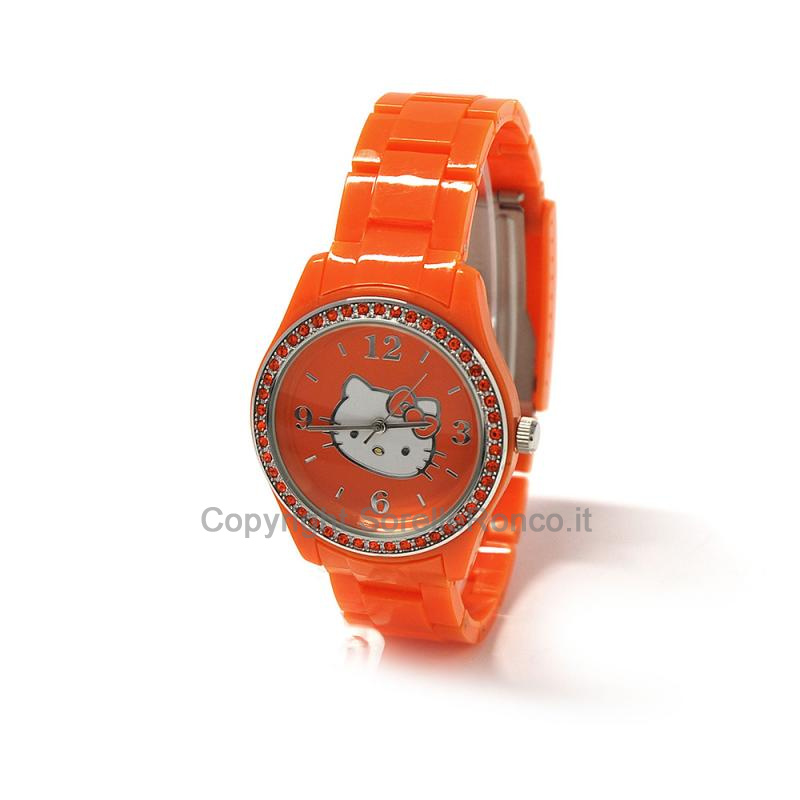 HELLO KITTY OROLOGIO ARANCIONE MATTE GOMMA