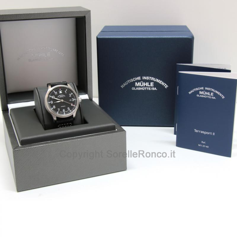 MÜHLE GLASHÜTTE TERRASPORT II NERO 40MM PELLE