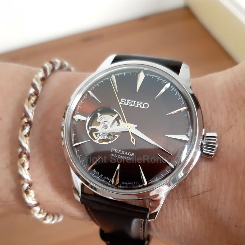 SEIKO PRESAGE COCKTAIL PRUGNA 40,5MM PELLE PRUGNA
