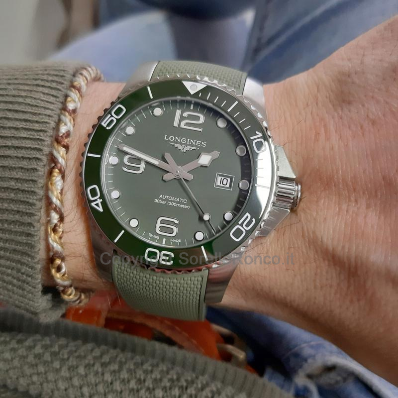 LONGINES HYDROCONQUEST VERDE 43MM GOMMA