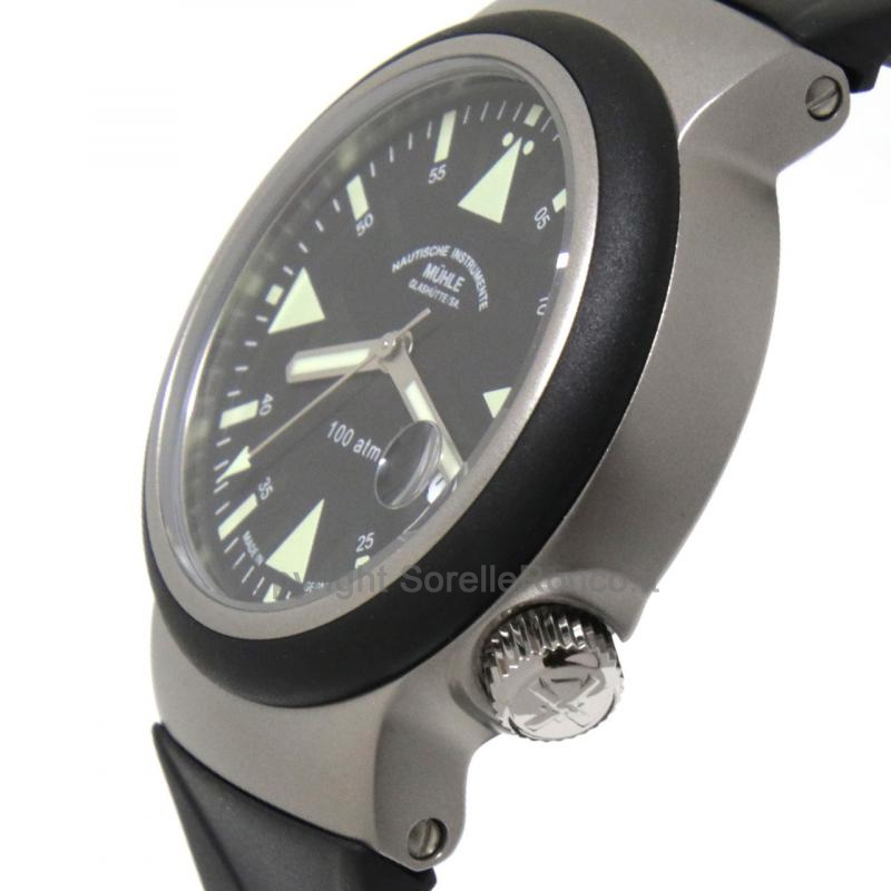 MÜHLE GLASHÜTTE SAR RESCUE-TIMER NERO 42MM GOMMA