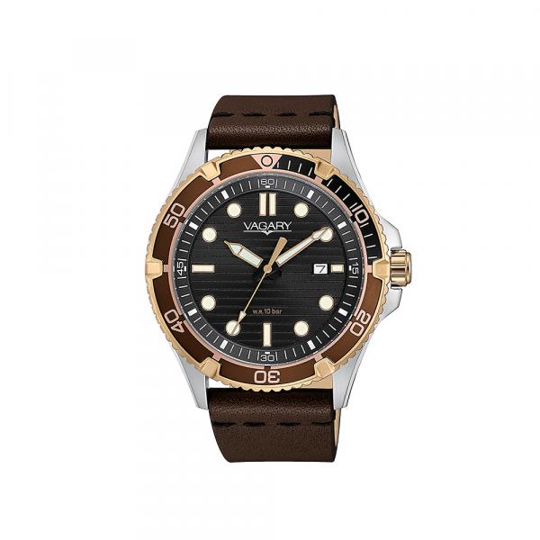 IB8-739-50 - Vagary Aqua39 Diver Nero e Marrone 43mm