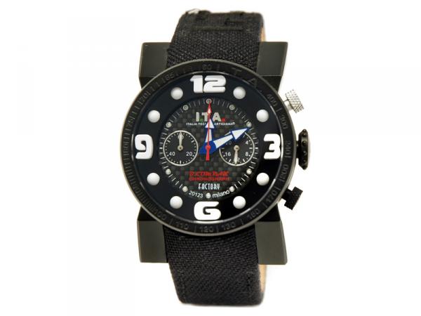 ITA0035 - I.T.A. B.Compax 42mm Nero Chrono QuarzoTessuto