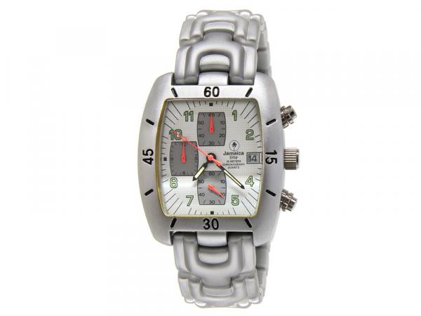 J2205 - Jamaica Time Chrono 43x35mm Bianco Acciaio Quarzo