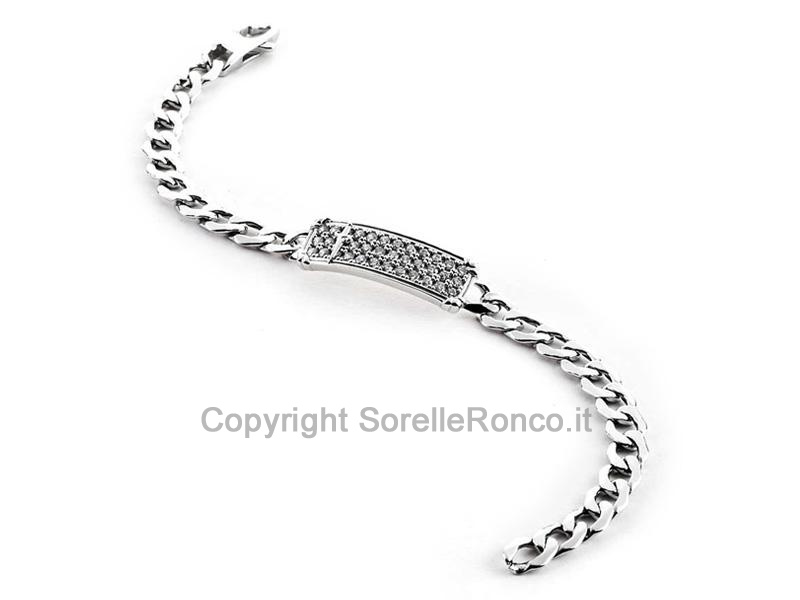 BRACCIALE CESARE PACIOTTI ARGENTO CATENA BIANCA