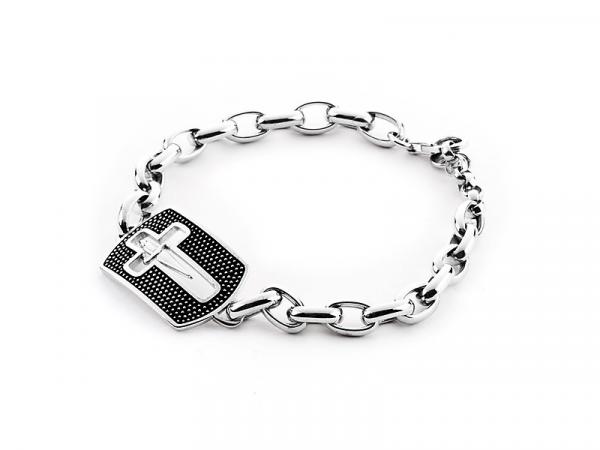 JPBR1018B - Bracciale Cesare Paciotti Catena Argento Brunito