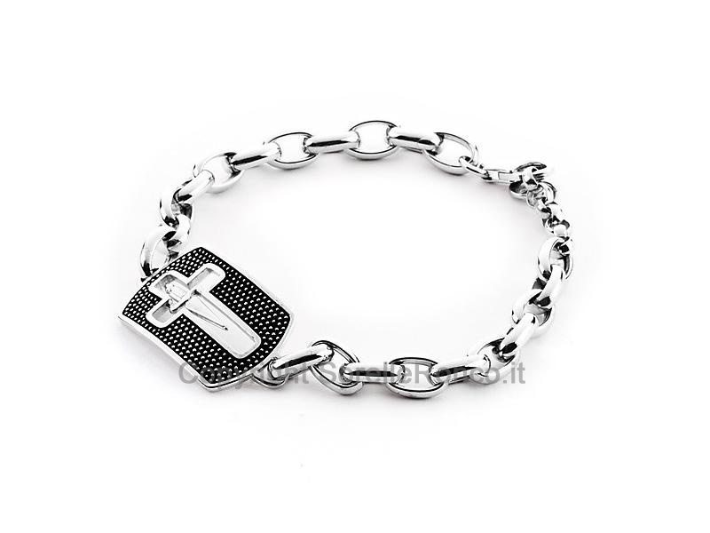 BRACCIALE CESARE PACIOTTI CATENA ARGENTO BRUNITO
