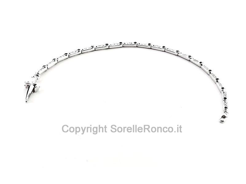 BRACCIALE CESARE PACIOTTI BIANCO NERO TENNIS 21CM