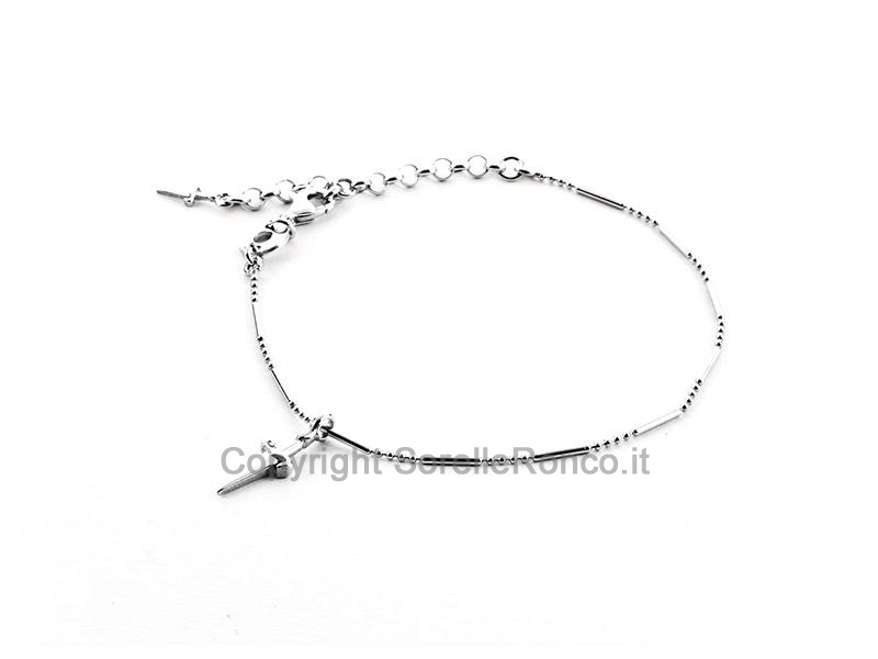 CESARE PACIOTTI ARGENTO MORSE CHAIN 18/22,5 CM